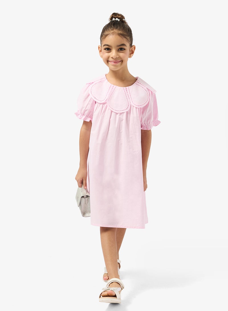 Pinata Pink Peter Pan Collar Dress - Image 1
